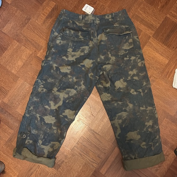 NWT free people camo relaxed chino pants - Picture 5 of 7